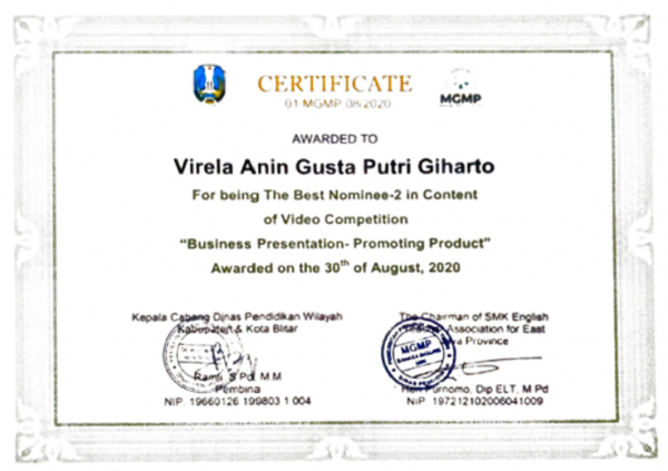 Business Presentation 2020 &ldquo;in content&rdquo;