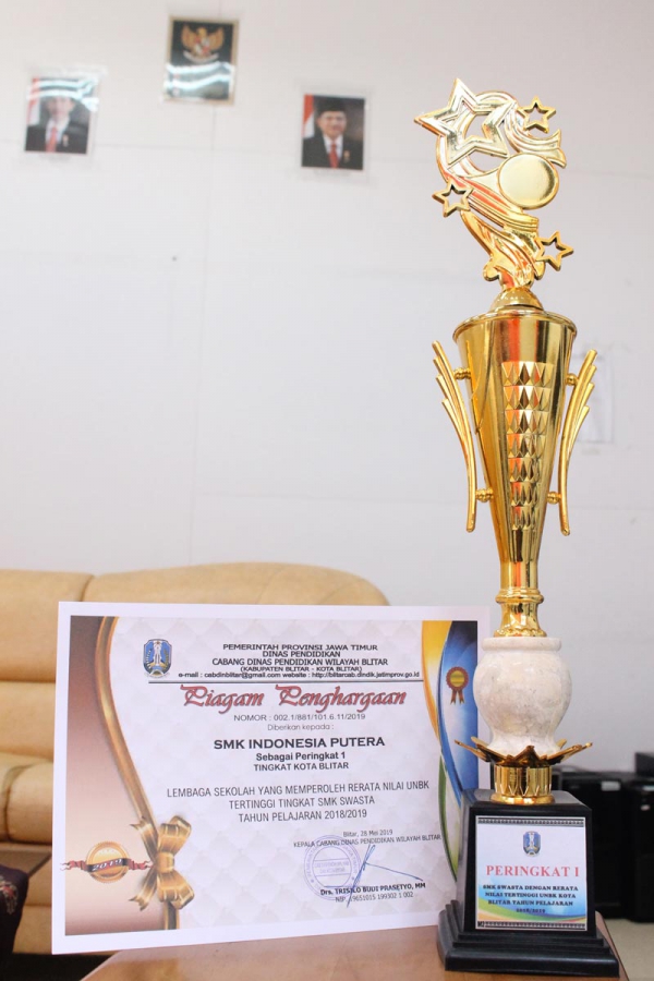 Rerata nilai UNBK tertinggi tingkat SMK Swasta tahun pelajaran 2018 / 2019